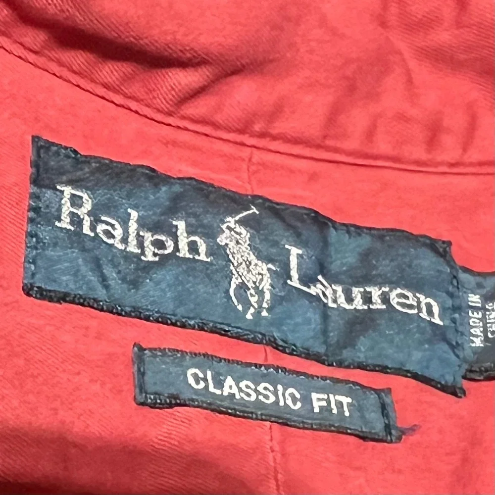 Polo Ralph Lauren Mens 3XLT Red Classic Fit Button Down Shirt Long Sleeve Cotton